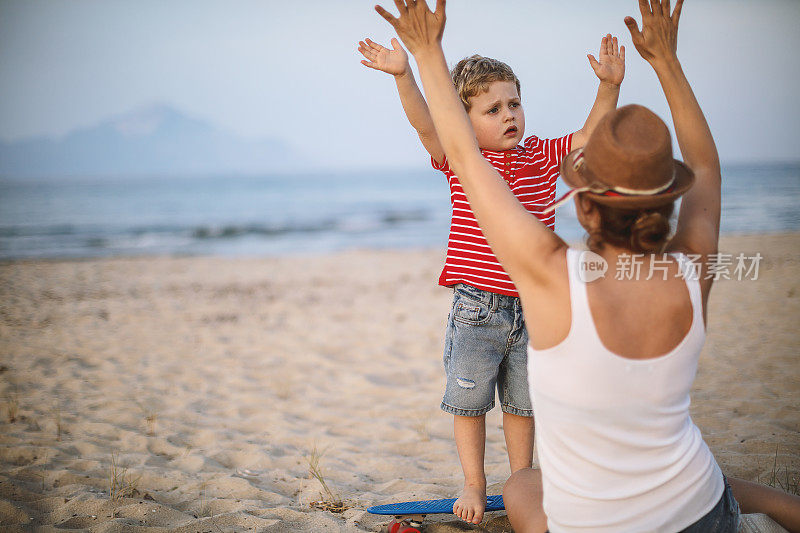 和我儿子的沙滩时光