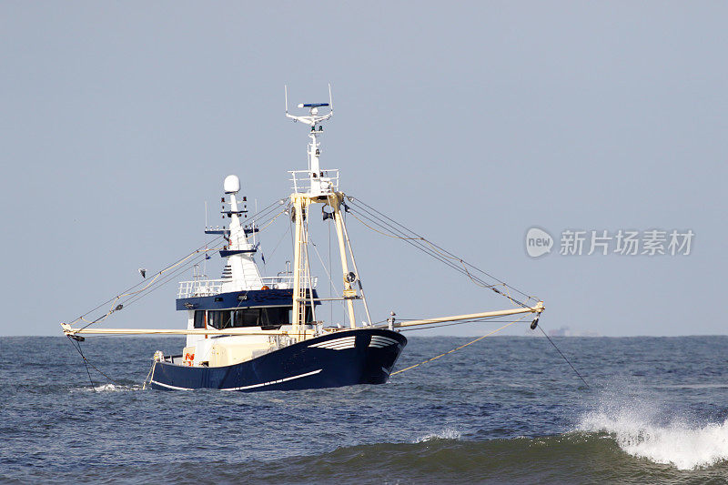 德塞尔海岸的捕虾船(荷兰)