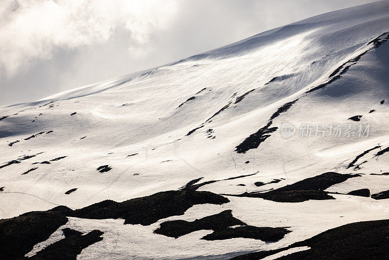 Langjökull冰岛的冰川山