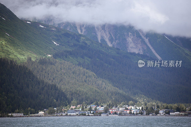 阿拉斯加苏厄德的城镇景观