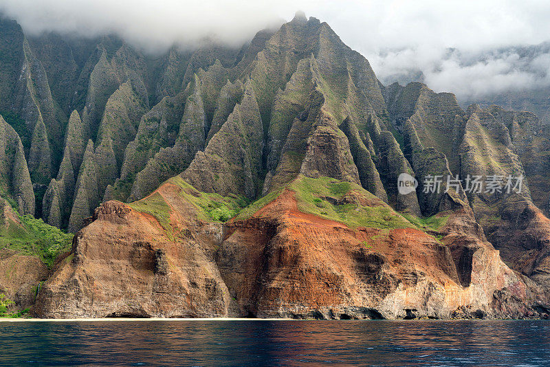 夏威夷考艾岛的纳帕利海岸