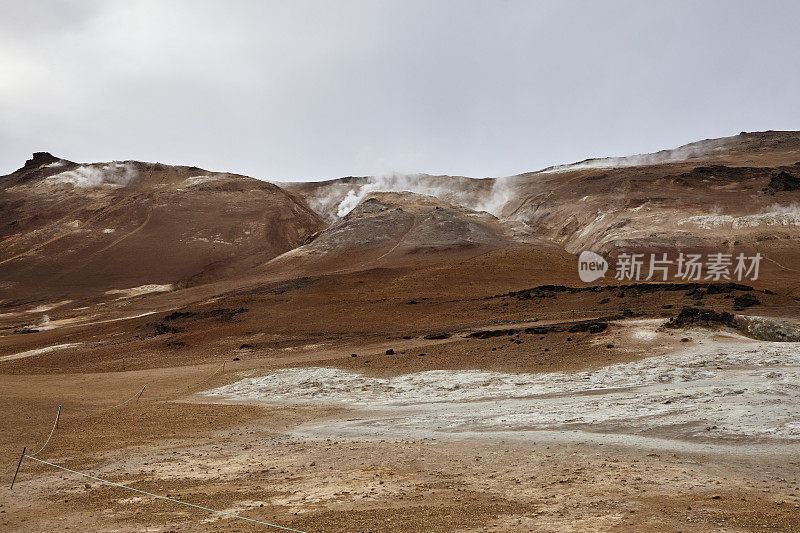 Námafjall冰岛北部Hverir地热区的山