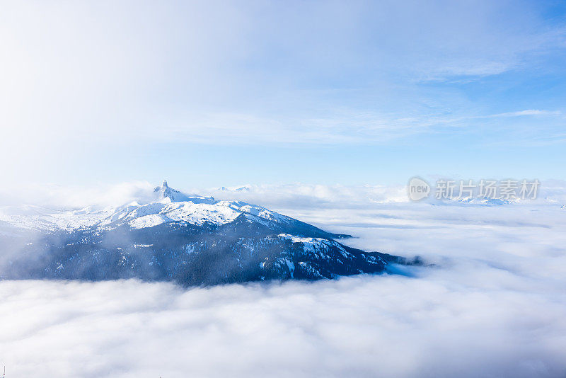 惠斯勒黑梳滑雪场自然景观全景