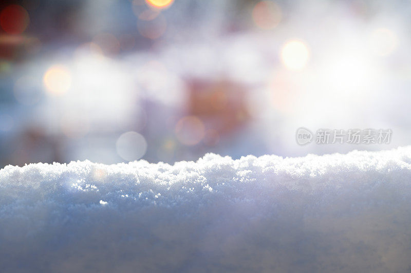 雪与散景和复制空间