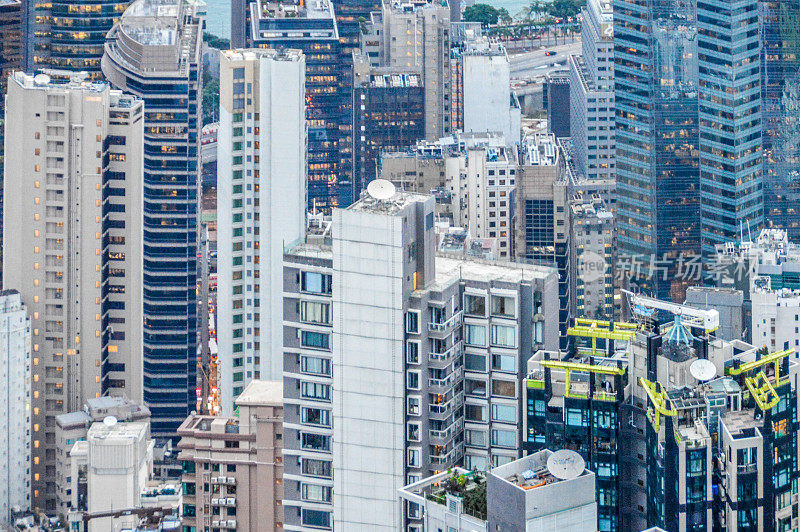 香港的城市景观和天际线