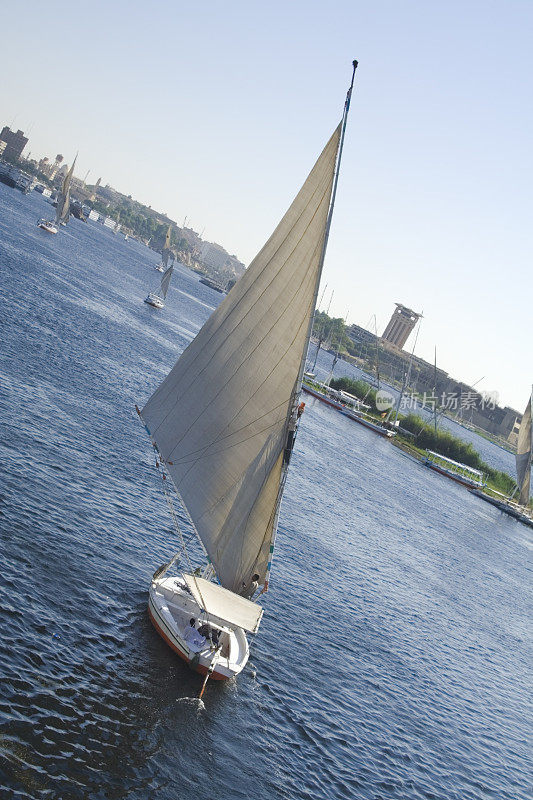 三桅小帆船,阿斯旺,埃及