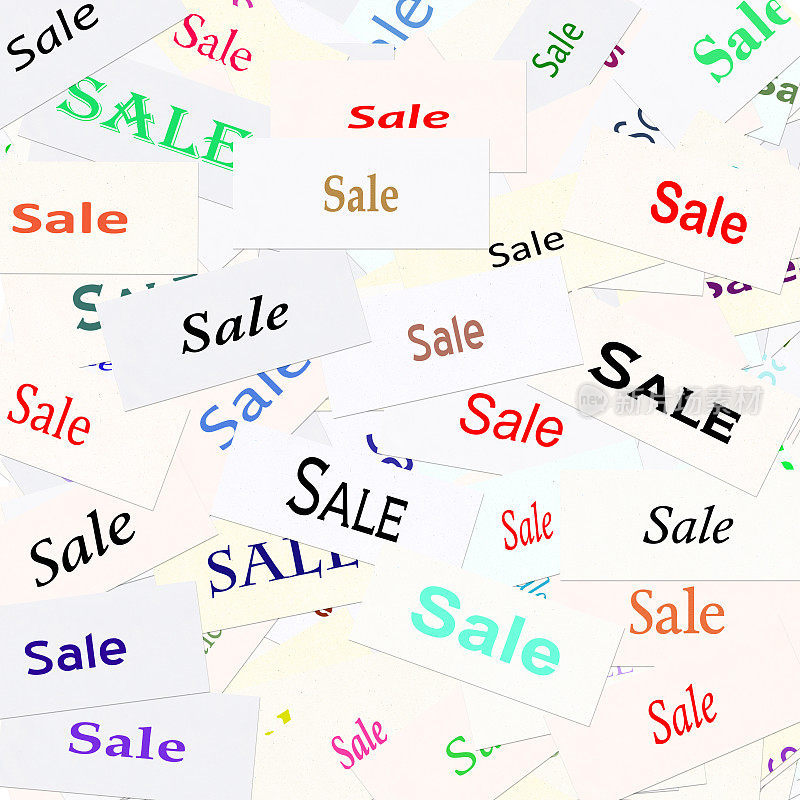 剪纸:SALE(彩色大字体)