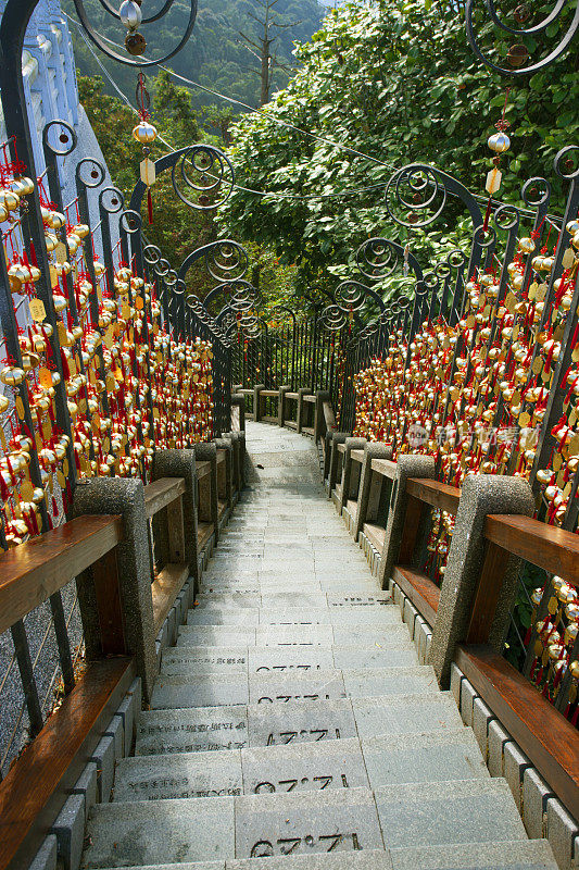 年台阶，文武寺，日月潭，台湾