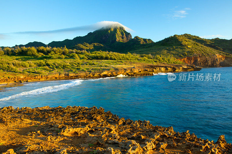 夏威夷的海岸线