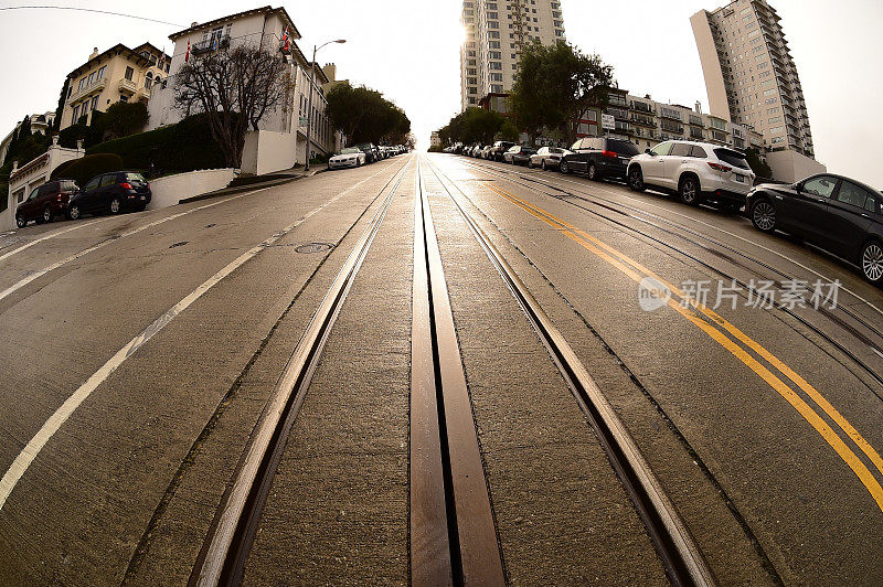 旧金山的缆车轨道