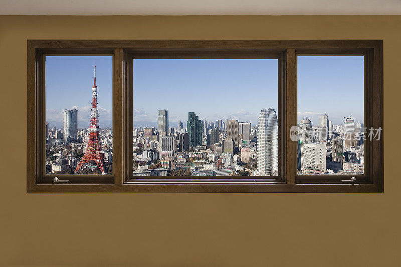 从窗户看东京塔