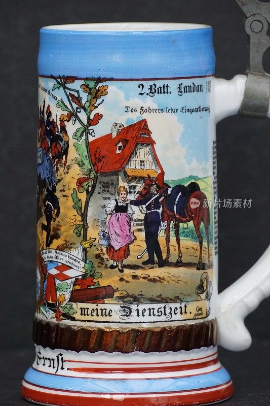 预留啤酒壶。巴伐利亚,德国。