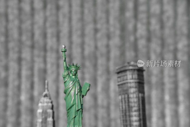 自由女神像，熨斗大厦和帝国大厦-概念