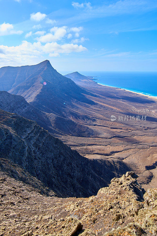 Jandía自然公园山景，富尔特文图拉