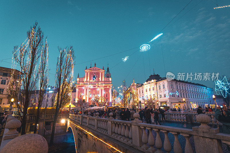 斯洛文尼亚卢布尔雅那的圣诞节。