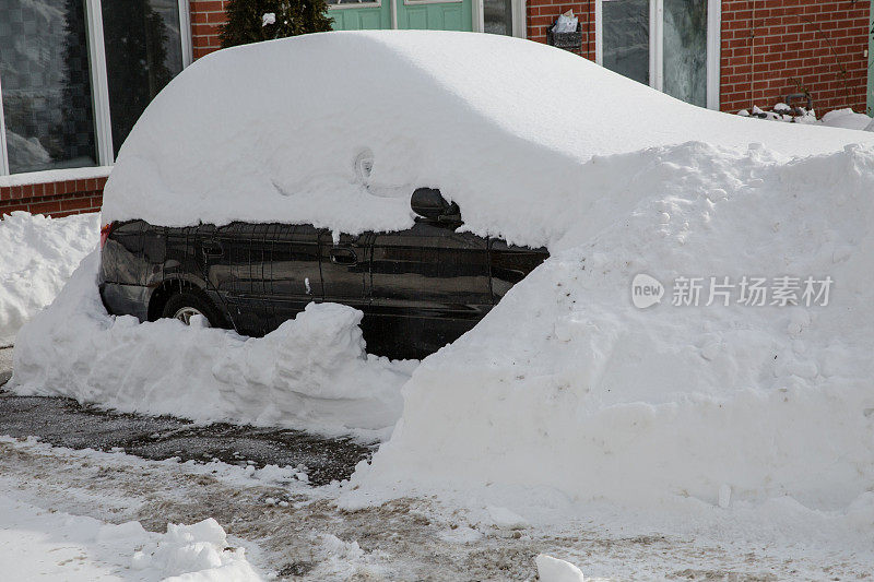 被雪覆盖的汽车