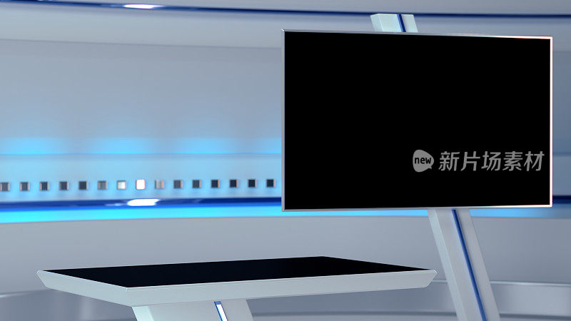 电视虚拟工作室背景3d插图