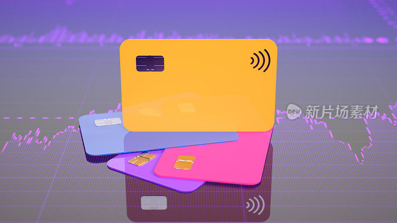 信用卡——金融概念。电子支付。业务趋势