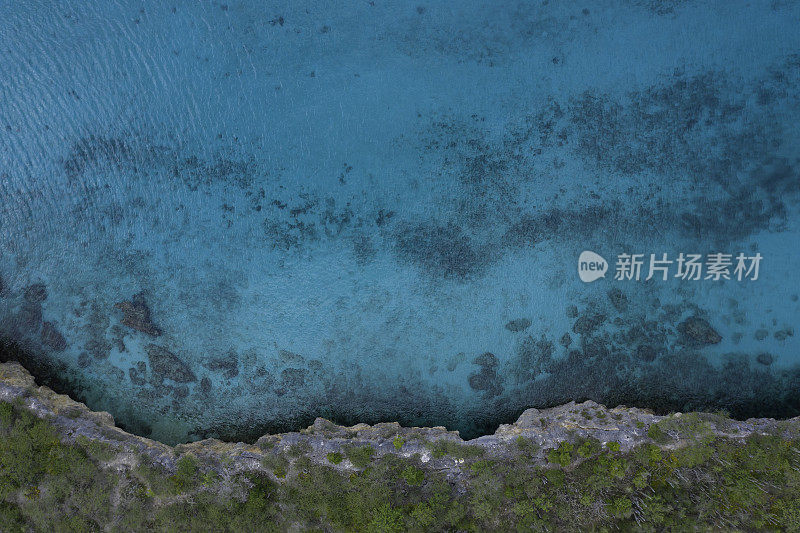 鸟瞰图的加勒比海库拉索岛