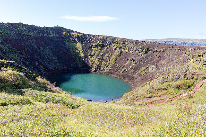 冰岛克里德火山口湖