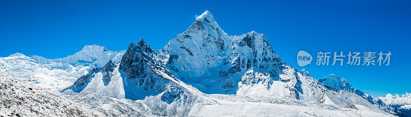 阿玛达布拉姆6812米雪峰全景喜马拉雅山昆布尼泊尔