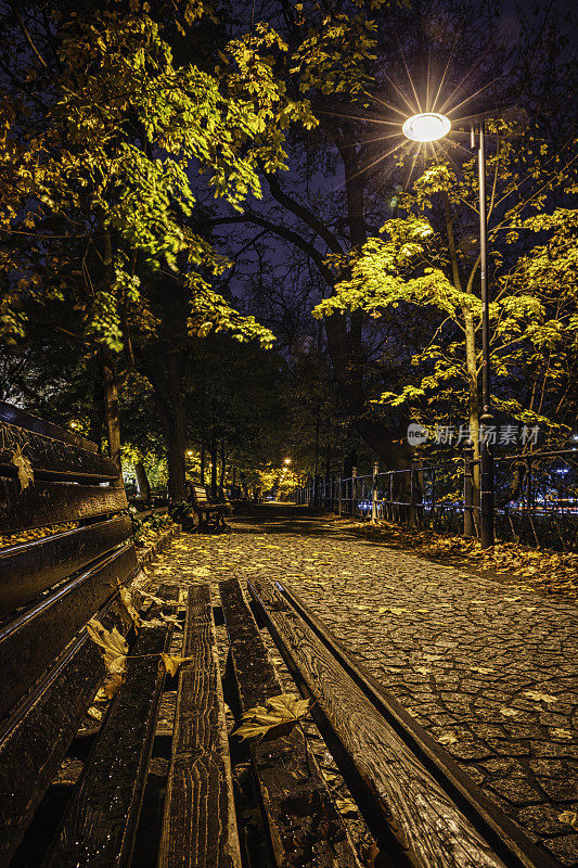 秋夜在城市大道(HDRi)