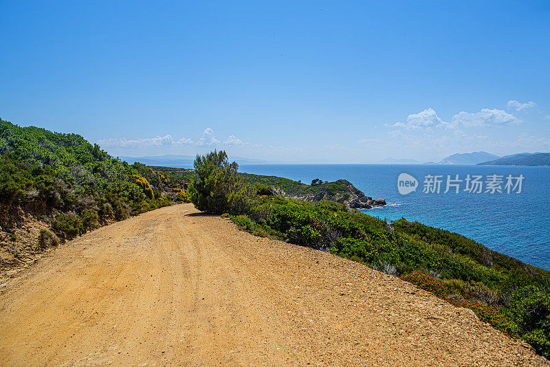 黄色的尘土飞扬的道路