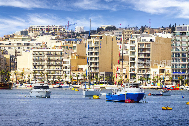 马耳他-地中海旅游目的地，Marsamxett港和Gzira