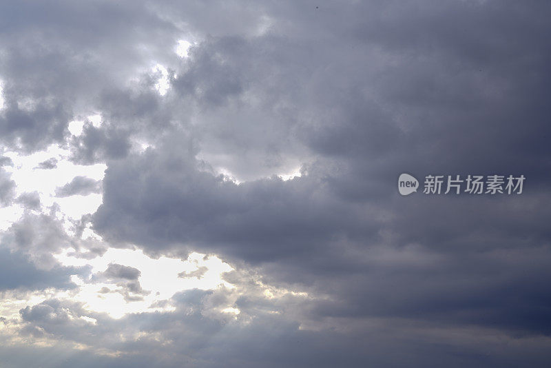 云和天空的背景。戏剧性的天空背景