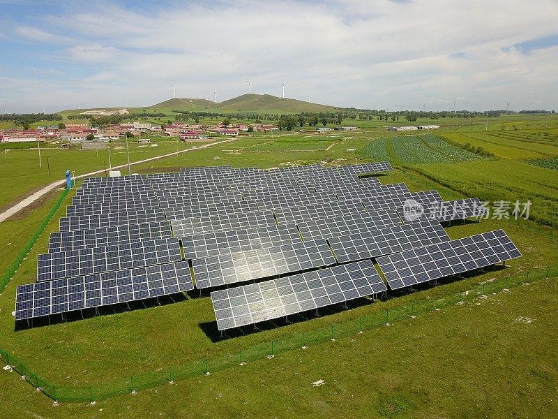 太阳能电池板，绿色能源，光能