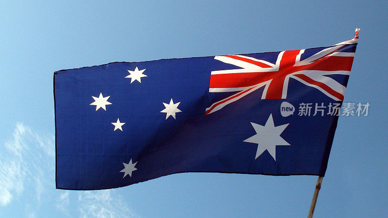 带有裁剪路径的澳大利亚国旗