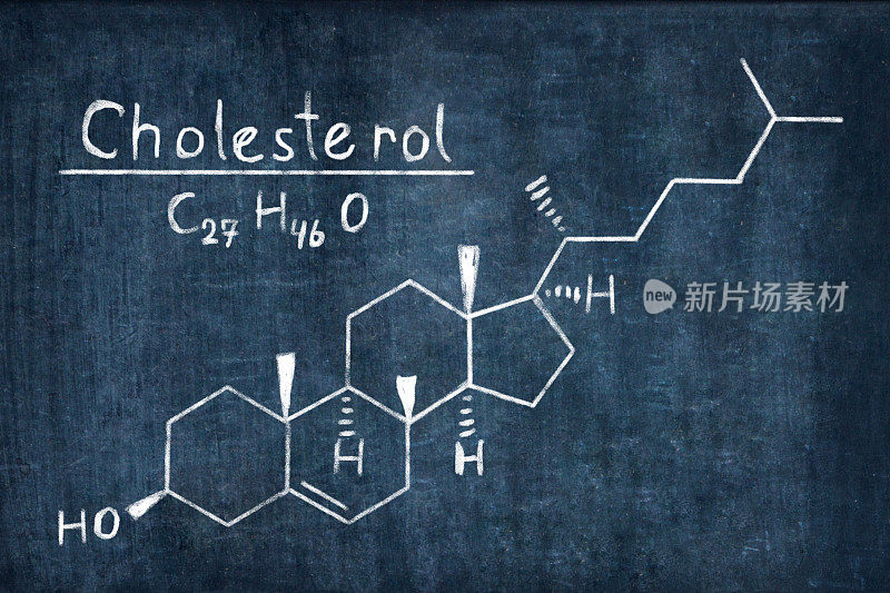 黑板上胆固醇概念的化学式