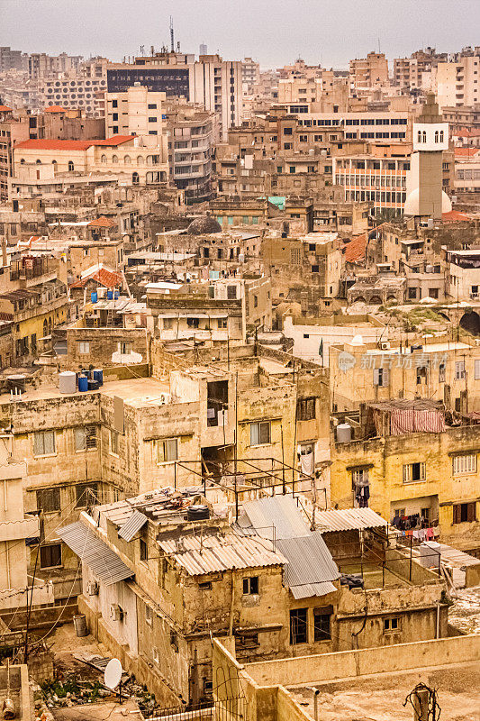 黎巴嫩的黎波里的贫民窟