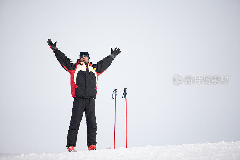 快乐的滑雪