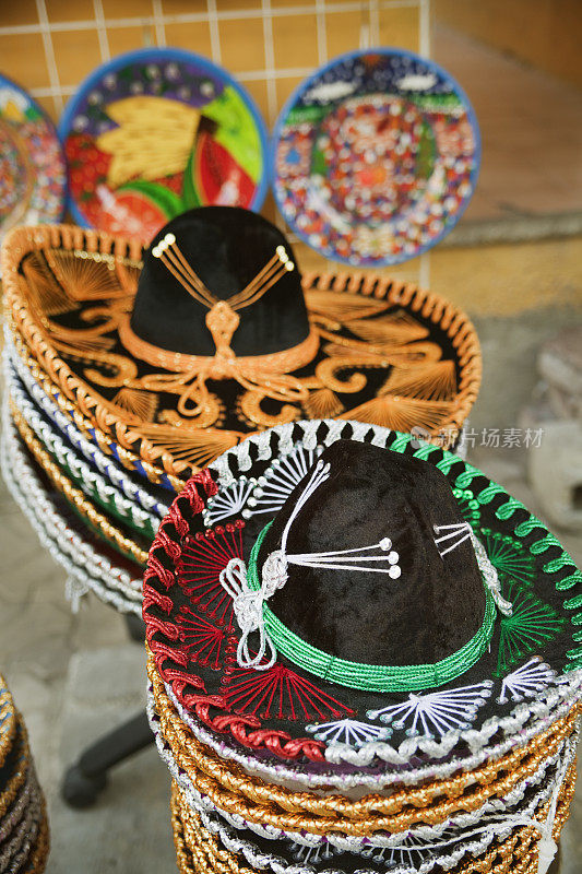墨西哥流浪乐队的纪念品帽子