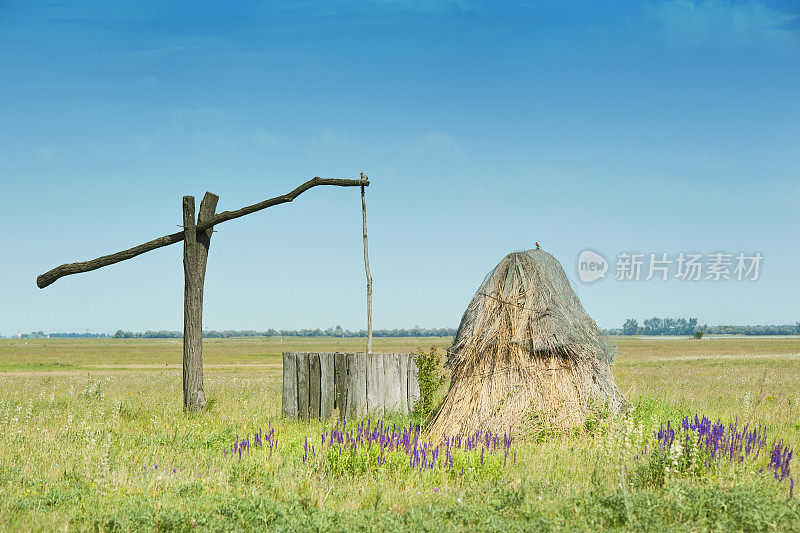 奥地利布尔根兰普斯塔的典型风景画