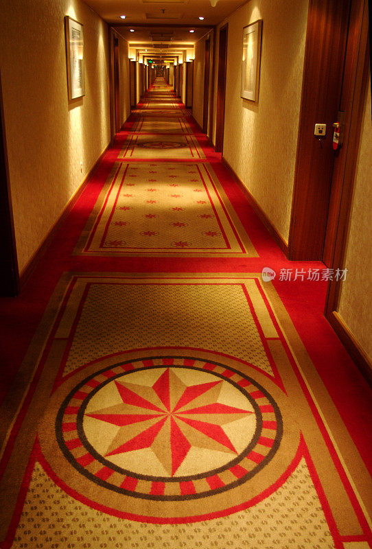 五星级酒店内的走廊