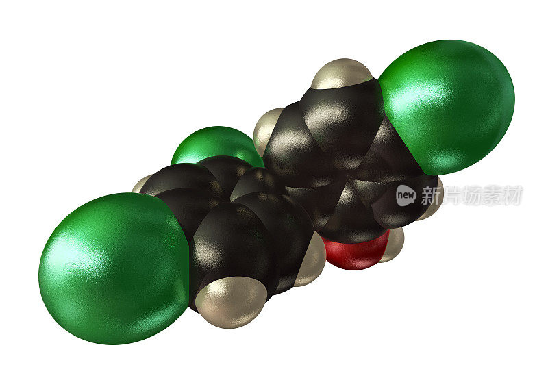 三氯生的分子模型
