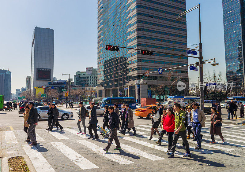 首尔的十字路口
