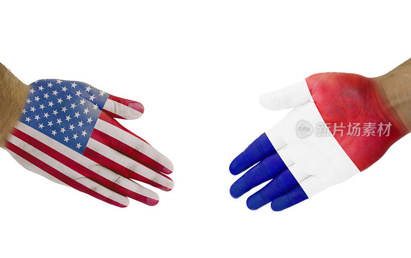 USA-France握手