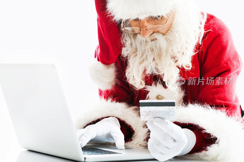 圣诞老人网上购物。