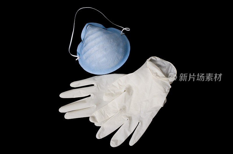 防护口罩和乳胶手套