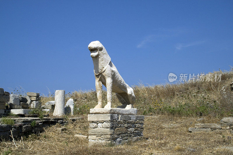 希腊的提洛斯岛-狮子雕像