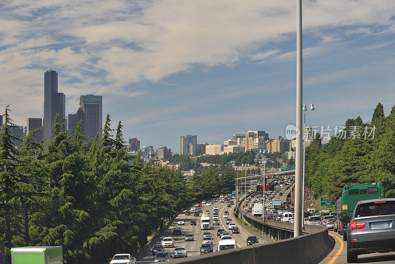 西雅图州际公路交通堵塞