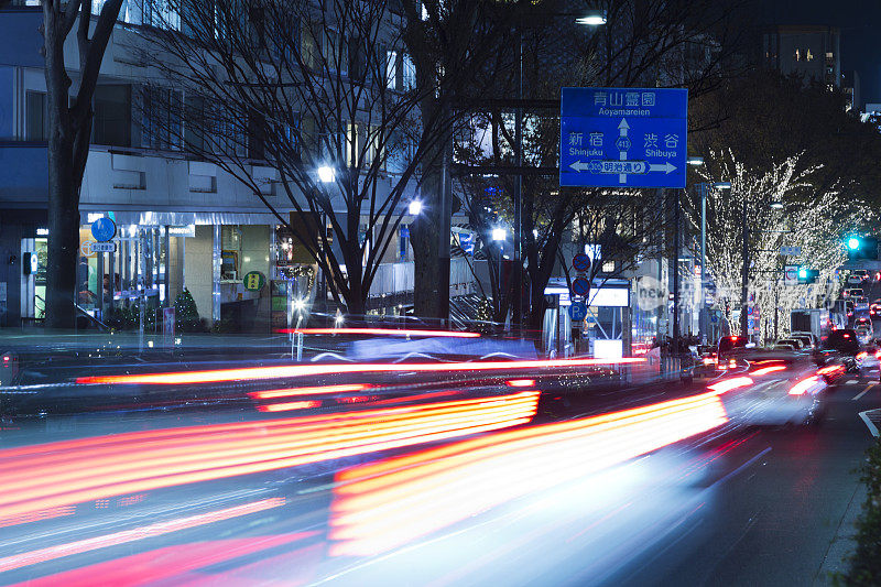 东京表参道街之夜