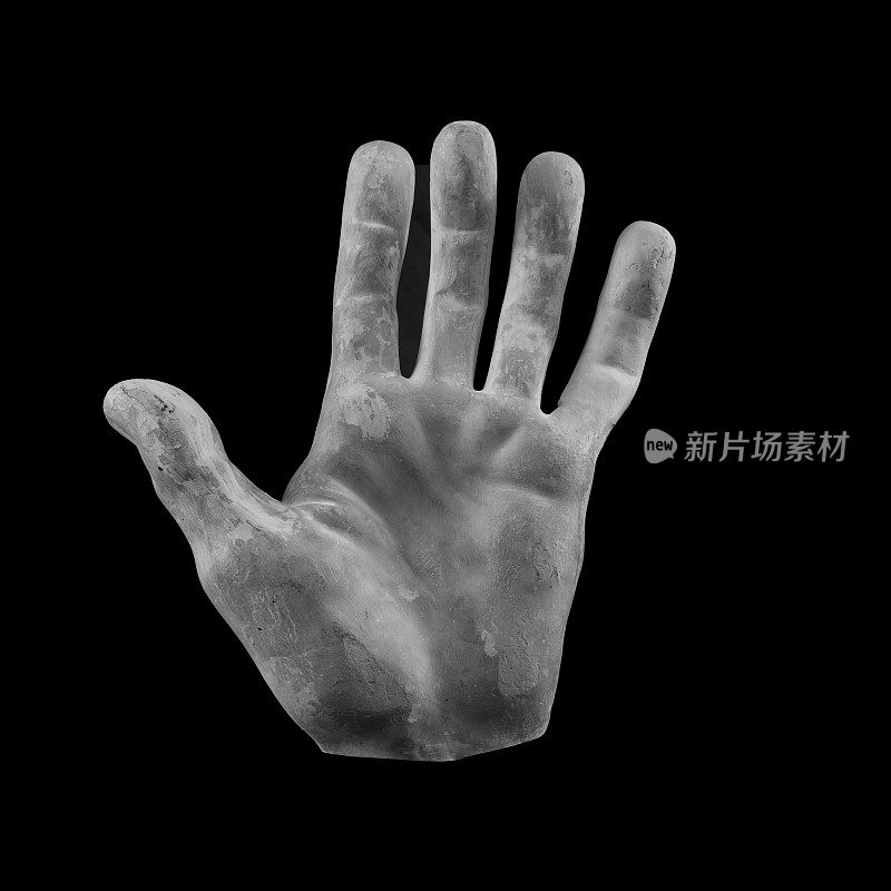 石膏四肢男性手与手指，身体部分