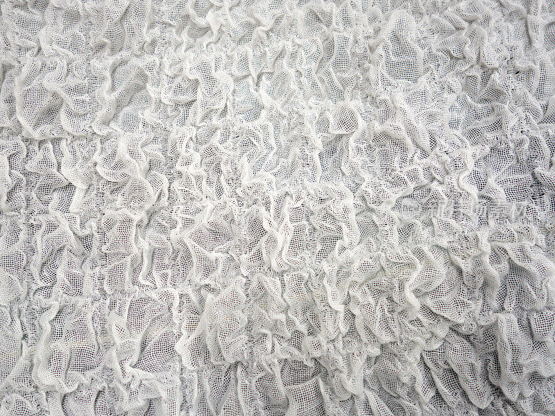 白色纺织经编织物背景