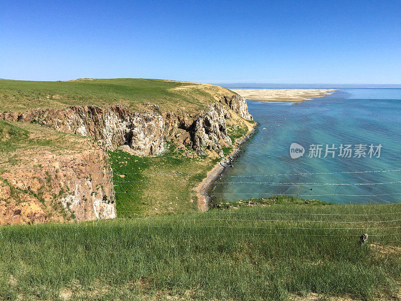 中国青海湖的鸟岛