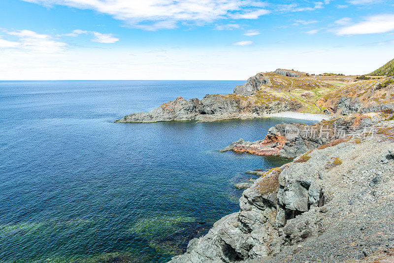 低头，保姆洞和睡眠湾小径，乌鸦头，Twillingate，加拿大