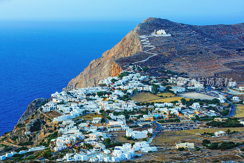 希腊Folegandros岛的Chora